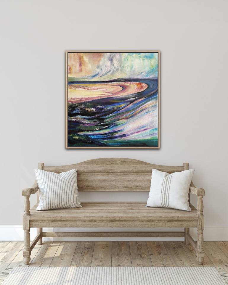 Original Abstract Expressionism Abstract Painting by Omima Aboelnasr