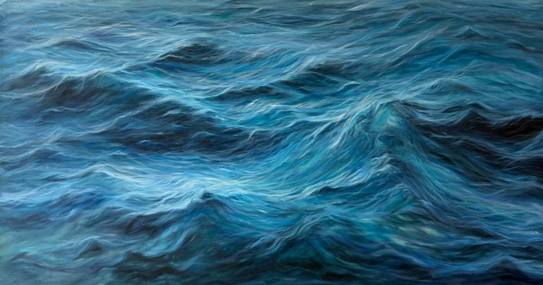 Original Ocean Painting by Kristina Sergeeva | Abstract Art on Canvas | Where the Water Remembers