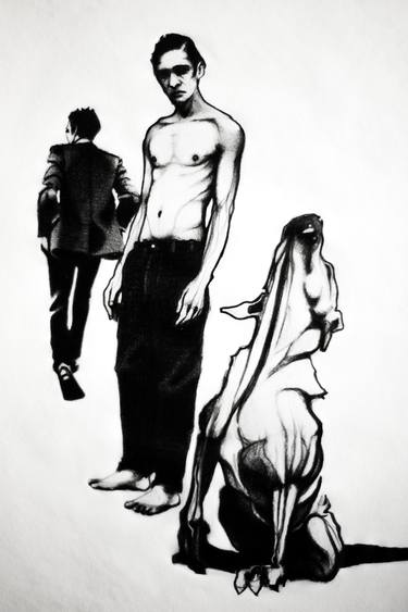 Print of Figurative Dogs Drawings by enrico salvadori