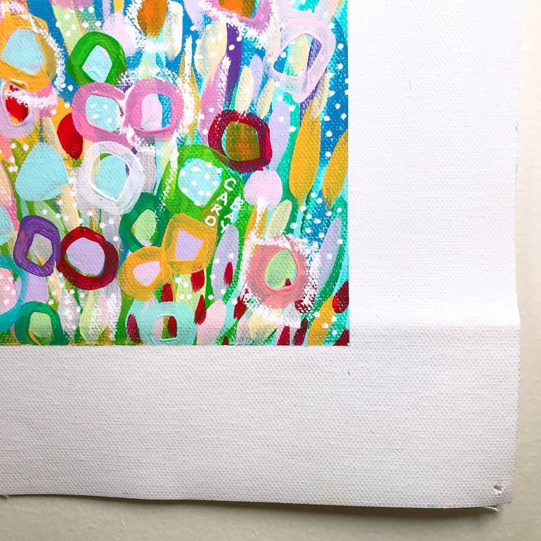 Original Abstract Expressionism Floral Painting by Caro Bay