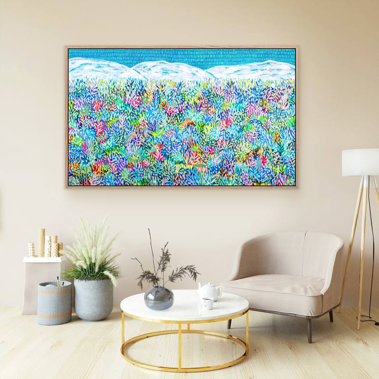 Original Abstract Expressionism Landscape Painting by Caro Bay