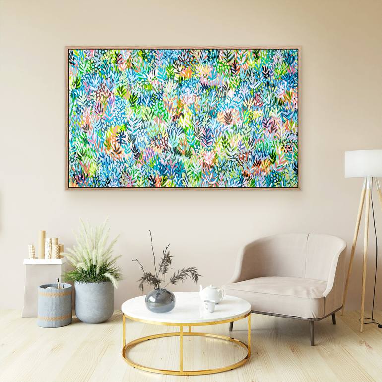 Original Abstract Expressionism Botanic Painting by Caro Bay