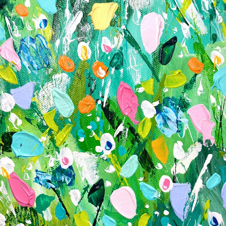 Original Abstract Garden Painting by Caro Bay