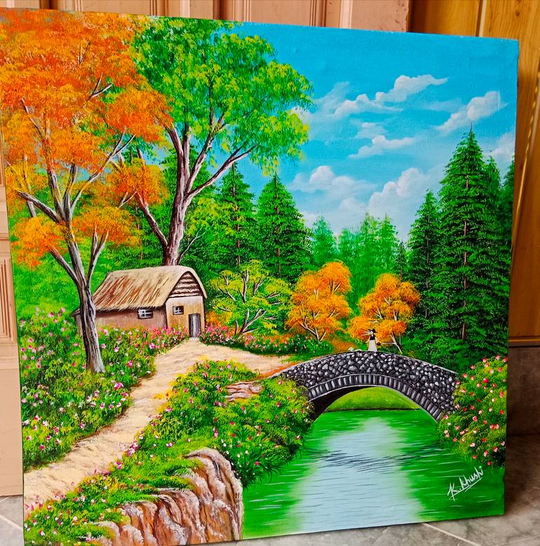 Original Realism Landscape Painting by Khansa Khushi