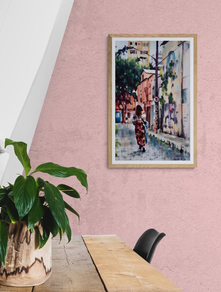 Original Contemporary Cities Painting by Laura Berry
