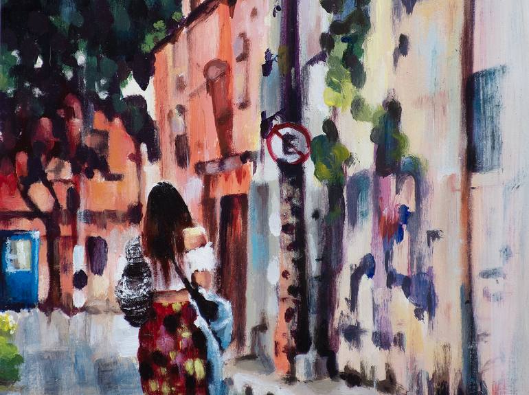 Original Contemporary Cities Painting by Laura Berry