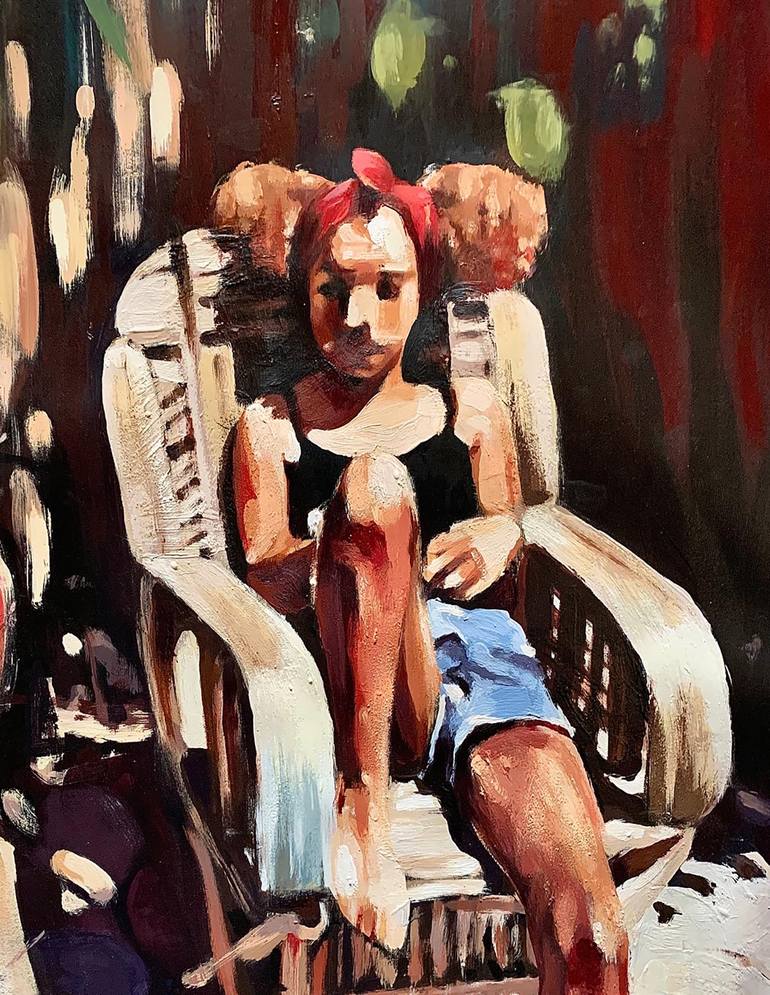 Original Figurative Garden Painting by Laura Berry