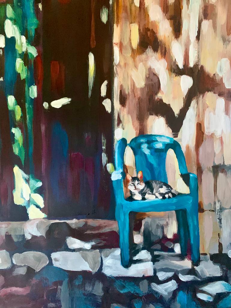 Original Impressionism Architecture Painting by Laura Berry