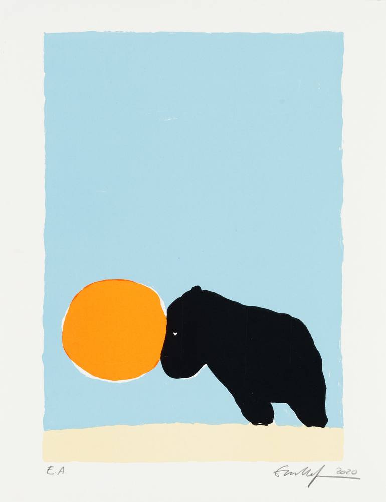 Original Figurative Animal Printmaking by Gunilla Jaehnichen