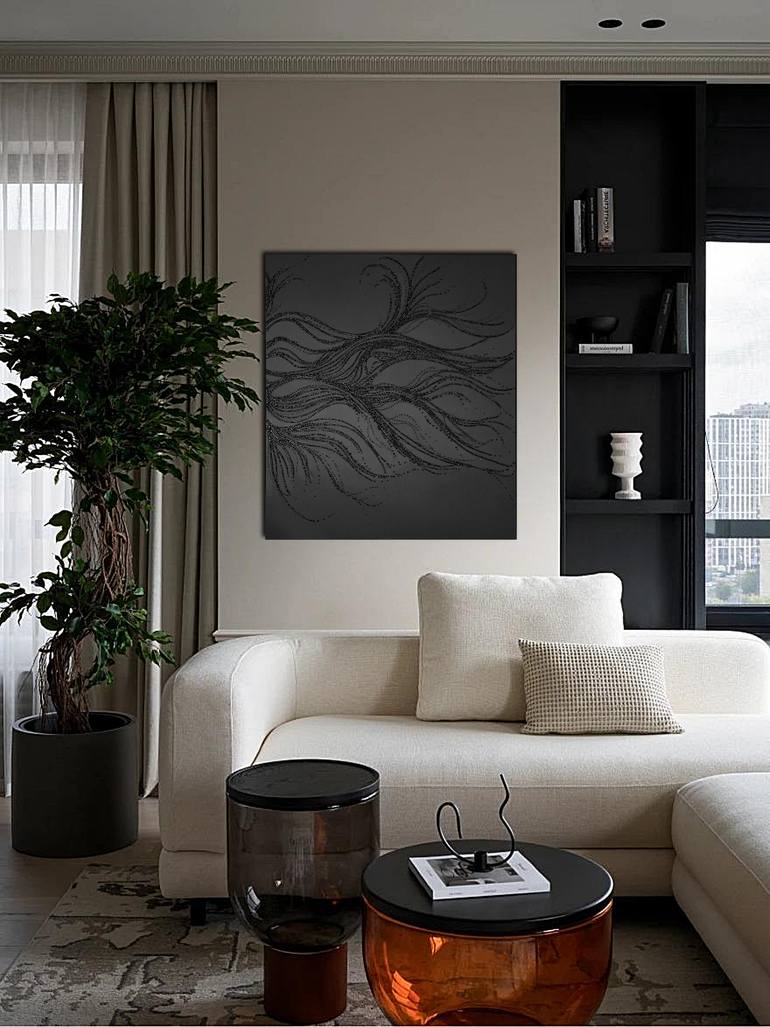 Original Art Deco Abstract Painting by Aliona Nicolaeva