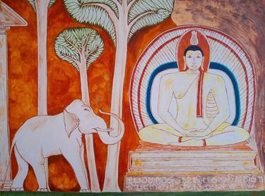 Print of Religious Paintings by Chandana Hewapathirana