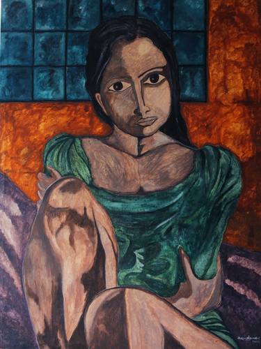 Print of Abstract Women Paintings by Chandana Hewapathirana