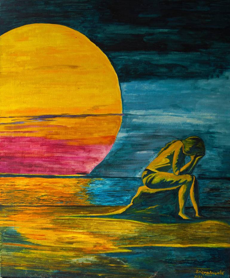 Lonely Painting by Chandana Hewapathirana | Saatchi Art