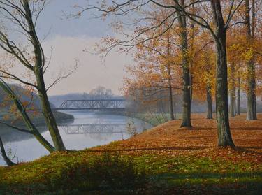 Print of Photorealism Tree Paintings by Emil Mlynarcik