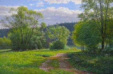 Print of Fine Art Landscape Paintings by Emil Mlynarcik