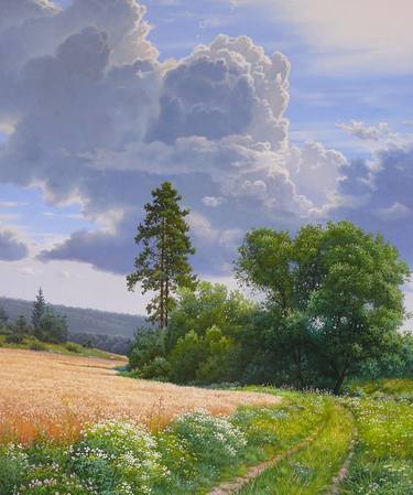 Print of Realism Landscape Paintings by Emil Mlynarcik