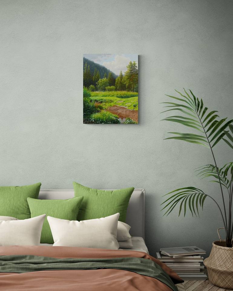 Original Photorealism Landscape Painting by Emil Mlynarcik