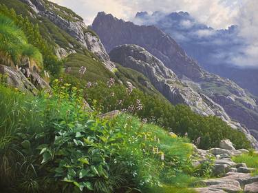 Print of Fine Art Landscape Paintings by Emil Mlynarcik