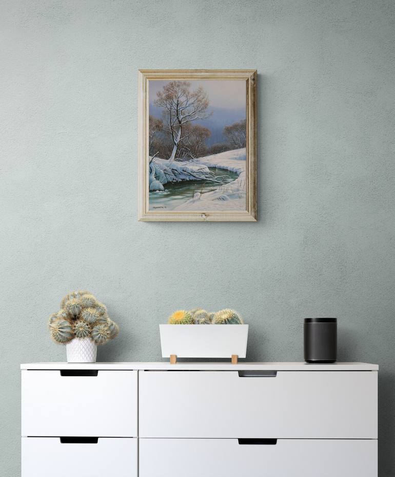 Original Photorealism Nature Painting by Emil Mlynarcik