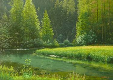 Original Photorealism Water Paintings by Emil Mlynarcik