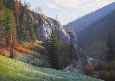 Print of Realism Landscape Paintings by Emil Mlynarcik