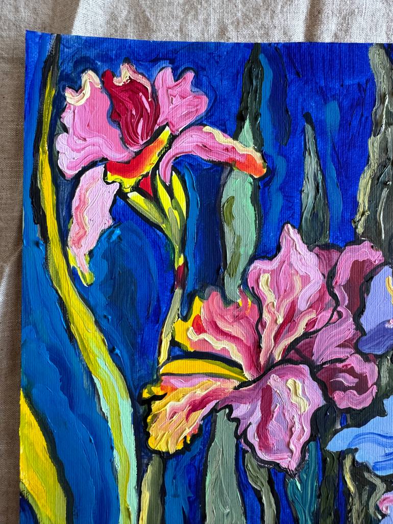 Original Expressionism Floral Painting by Nataliia Lepikhina