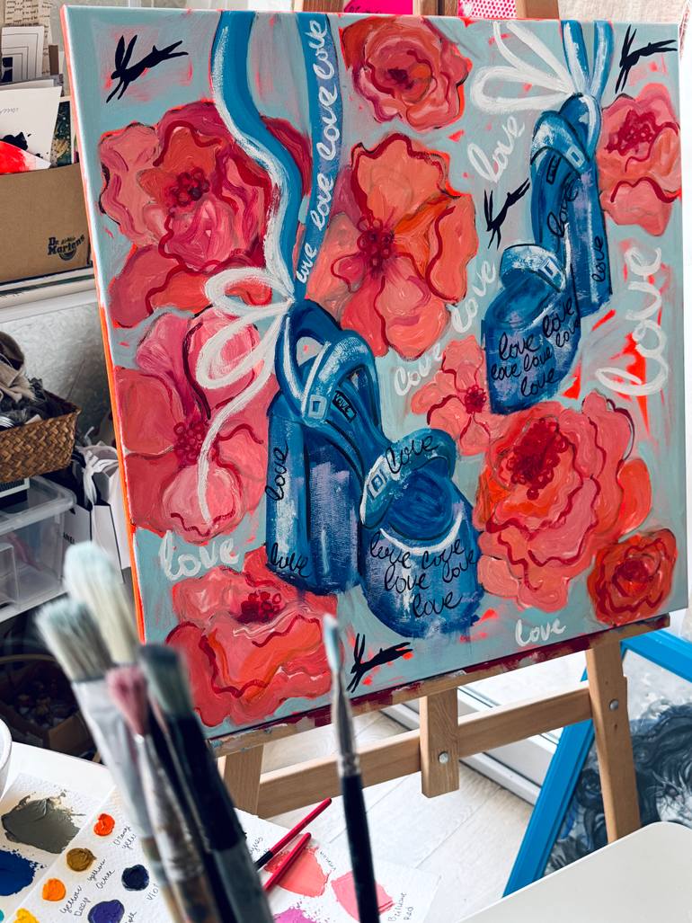 Original Contemporary Love Painting by Nataliia Lepikhina