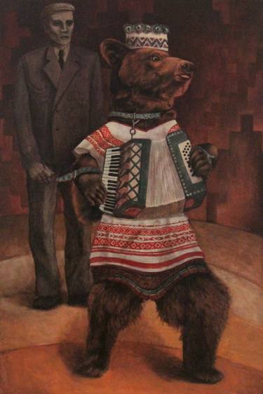 Dancing bears painted. Танцующие медведи картина. Художник оппозиционер. Kicking Bear Painting. Dancing Bears Painting text.