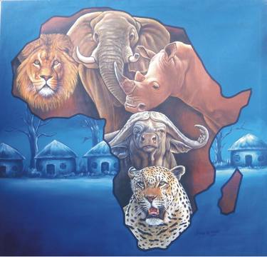 Print of Fine Art Animal Paintings by Isaac Opoku Badu