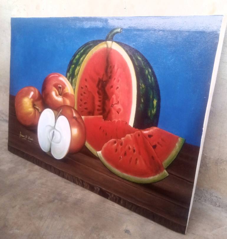 Original Realism Still Life Painting by Isaac Opoku Badu