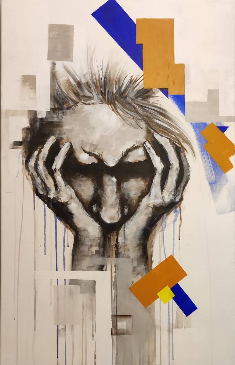 Patches of headache Painting by Dēchy art | Saatchi Art