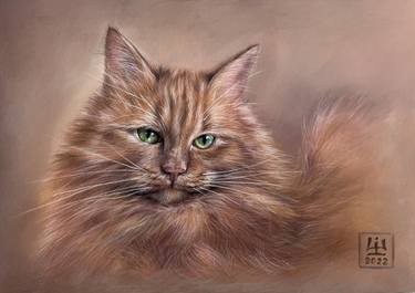 Print of Realism Cats Drawings by Natalya Baranova