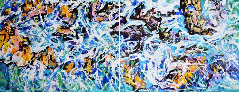 Waltz of the sea waves Painting by Dusan Stojkovic | Saatchi Art