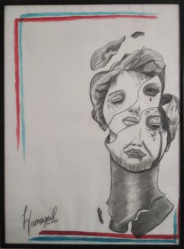 Original Surrealism Portrait Drawings by Hamayal Tariq