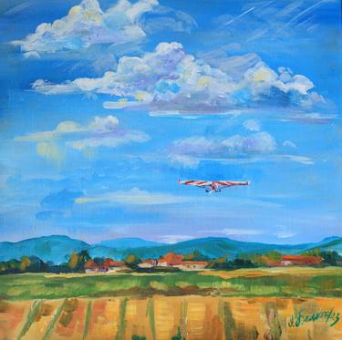 Print of Airplane Paintings by Olga Belykh