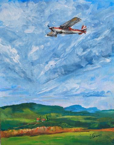 Print of Aeroplane Paintings by Olga Belykh