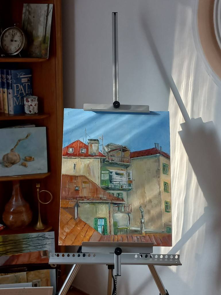 Original Fine Art Architecture Painting by Olga Belykh