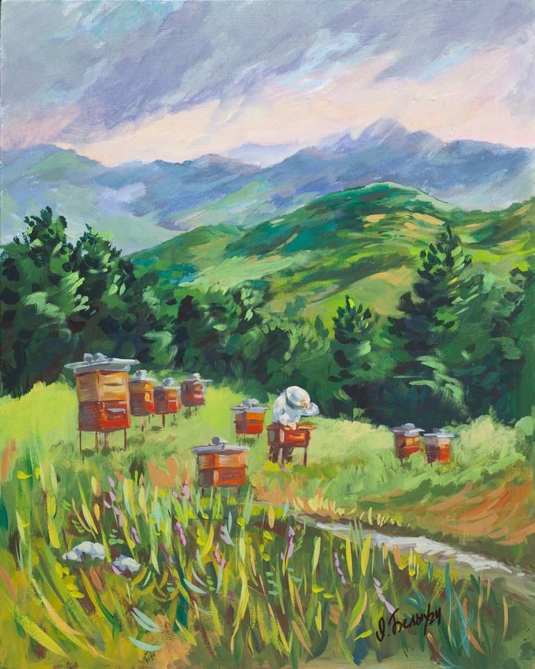 Print of Expressionism Nature Paintings by Olga Belykh