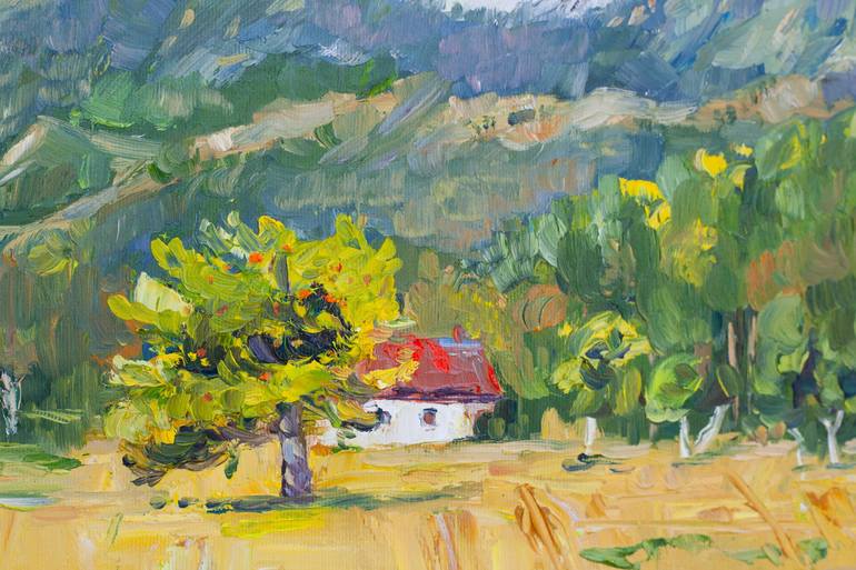 Original Post-impressionism Rural Life Painting by Olga Belykh