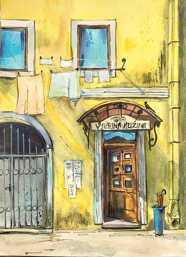 Original Folk Architecture Painting by Olga Belykh