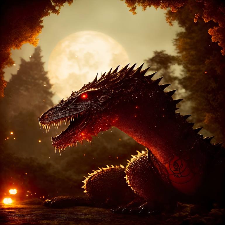 Art Poster Dragon fire