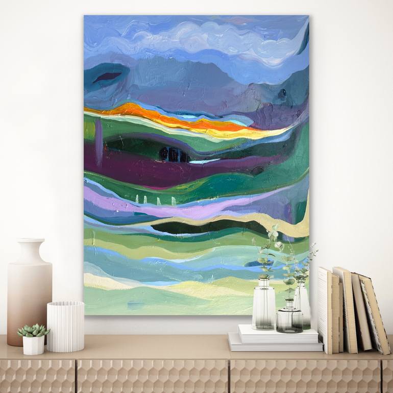 Original Abstract Landscape Painting by Jessica Hannum