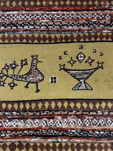 Original Folk Patterns Paintings by Camelia Geonea