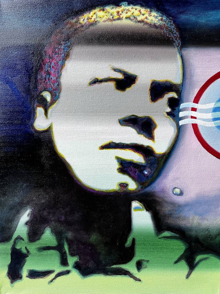 Original Music Painting by Benjamin Ortleb | Contemporary Art on Canvas | The all seeing eye - In memory of Wayne Shorter