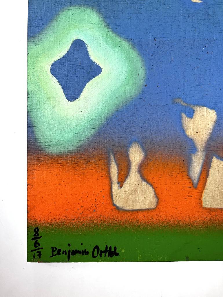 Original Abstract People Painting by Benjamin Ortleb