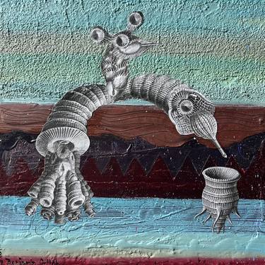 Original Surrealism Abstract Mixed Media by Benjamin Ortleb