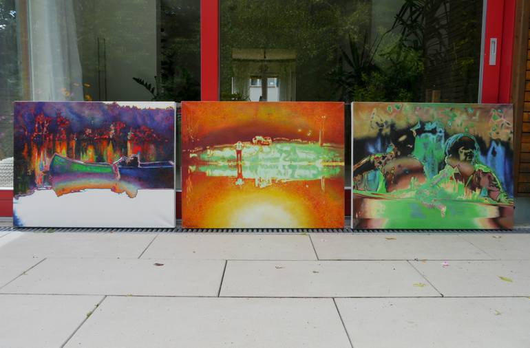 Original Modernism Cinema Painting by Benjamin Ortleb