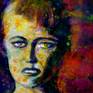 Around that time in 2013 I concentrated on a series that dealt with film stills from David Lynch movies "Lost Highway" and "Mulholland Drive" in particular. The paintings, mostly done on Ingres paper and cardboard, comprise ink, gouache and watercolours giving an abstract backdrop for the protagonists.
