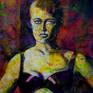 Around that time in 2013 I concentrated on a series that dealt with film stills from David Lynch movies "Lost Highway" and "Mulholland Drive" in particular. The paintings, mostly done on Ingres paper and cardboard, comprise ink, gouache and watercolours giving an abstract backdrop for the protagonists.