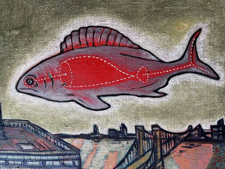 Original Modern Fish Painting by Benjamin Ortleb